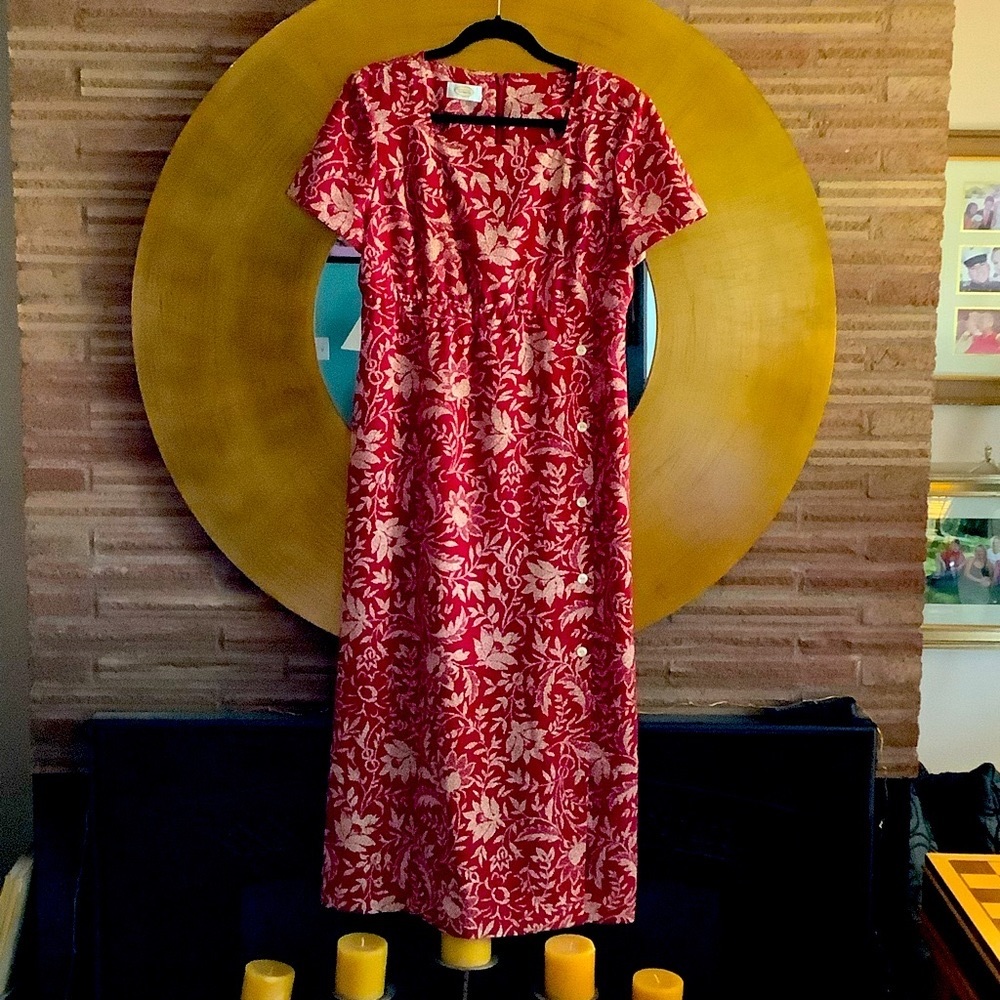 Talbots A-Line Maxie Side Button Dress-Darts Shape - image 1